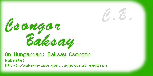 csongor baksay business card